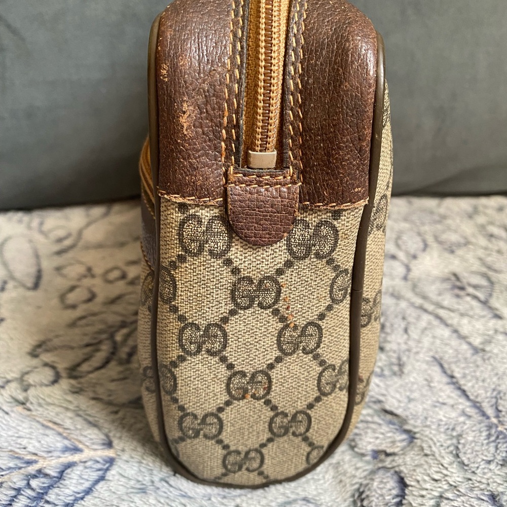 Gucci GG Men's PVC and Leather Toiletry Clutch Bag, Vintage - Picture 8 of 15